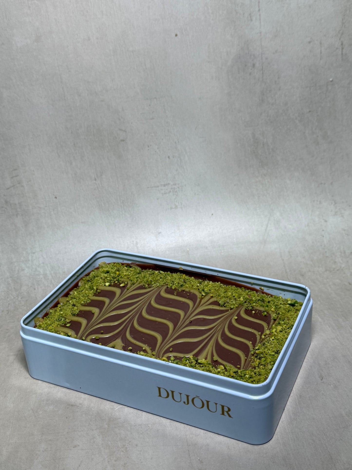 Pistachio Knafeh Brownie Tin