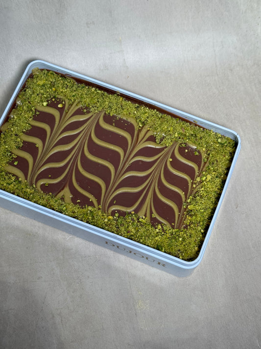 Pistachio Knafeh Brownie Tin